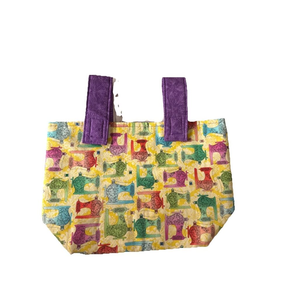 Handmade Fabric Bag Pouch Double Straps Lined Stroller Cart Walker Sewing Theme